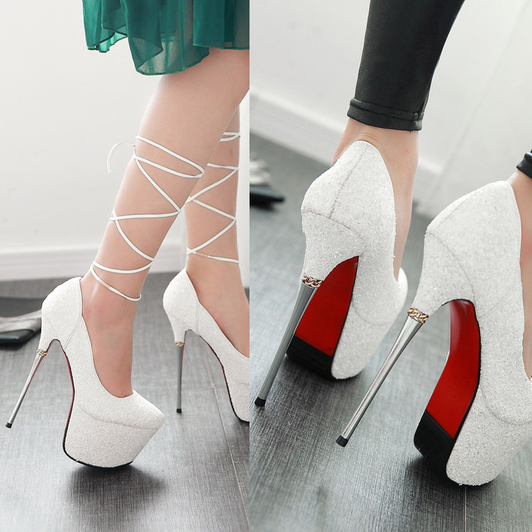 Women's Fashion Pointed Toe T-Strap High Heel Pumps - Style q.html - Image 3