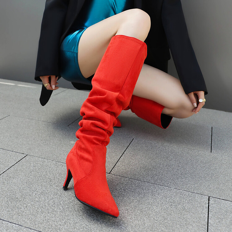 Women's Fashion Over-the-Knee Stiletto Boots with Sequin and Rhinestone Details - Image 4